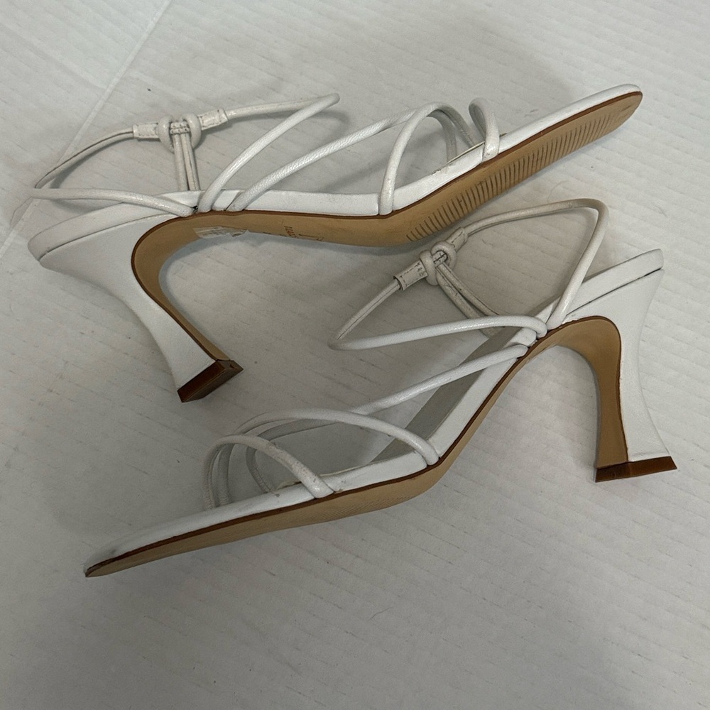 Marc Fisher LTD - Davia Heeled Sandal - White - Size 8M - Well Loved - Picture 6 of 9